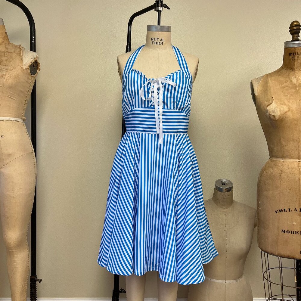 New Deadstock 2000s Korean Fashion Retro Pin up Dress size 12